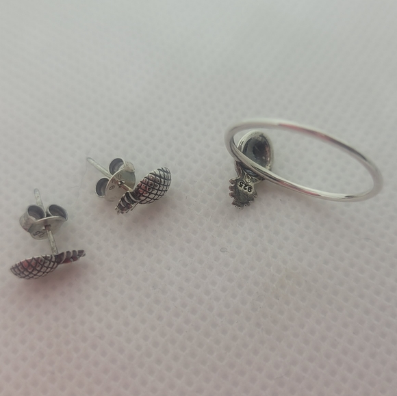 NEW Argento Silver Pineapple ring and ear ring set - Picture 4 of 7